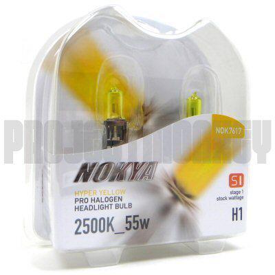 Nokya h1 hyper yellow headlight bulbs 2500k 55w fog lights pro halogen
