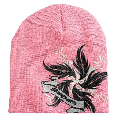Ladies' printed knit cap snap on tools