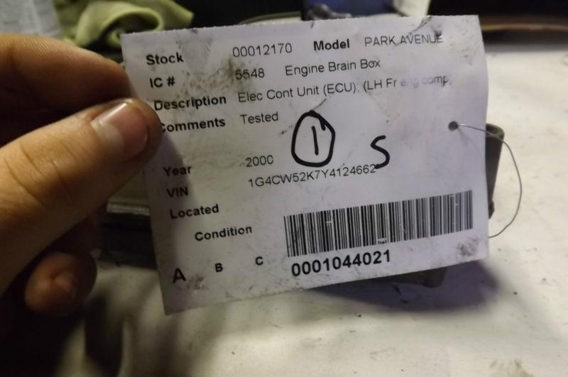 Sell 2000 Buick Park Ave ECU ECM Engine Computer 16255240 OEM in Linden