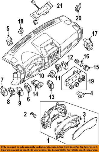 Nissan oem 259895z000 cluster & switches-switch