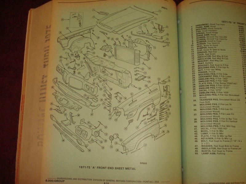 Sell 1965 1969 1970 1971 1972+ PONTIAC PARTS CATALOG SET / TEXT