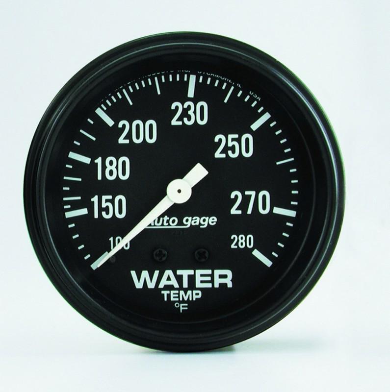 Autogage 2313 analog gauges water temperature 100-280 degrees f 2 5/8" -
