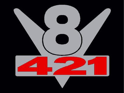 2 chrome 421 v8 emblem decal set lemans gto pontiac sd stickers