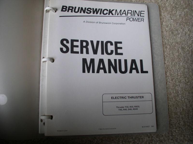 Brunswick marine power service manual-electric thruster