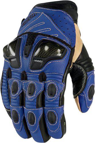 *fast shipping* 2013 icon overlord short glove (blue) motorcycle gloves