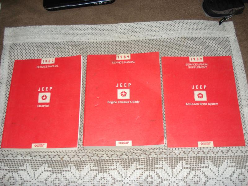 1989 jeep cherokee cj and more service manual set original shop books rare