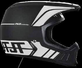 New jt racing als-02 mx helmet black / white = small