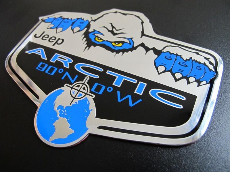 Arctic yeti mopar chrome badge emblem decal for jeep wrangler grand cherokee