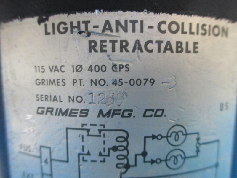Grimes Retractable Anti Collision Light P/N: 45-0079-3 *WORKS* (6271), US $189.99, image 4