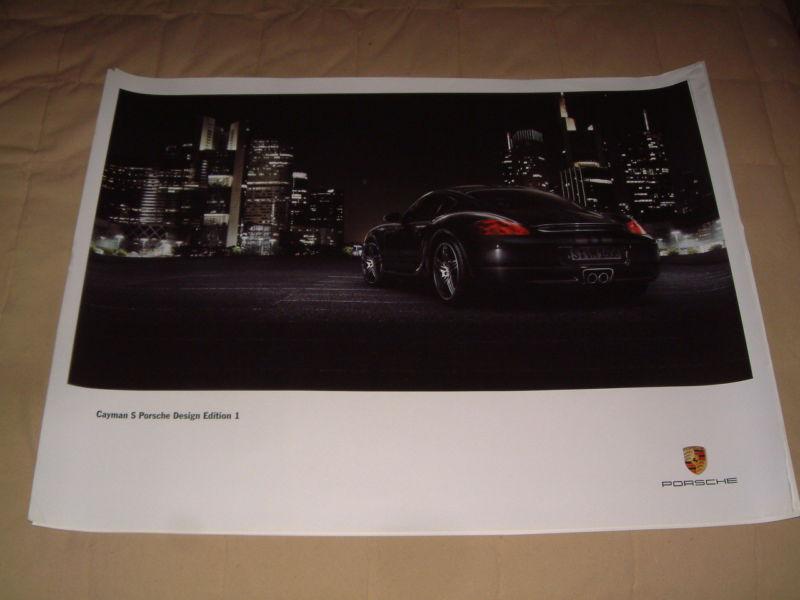 Porsche factory issued showroom poster of the ltd. cayman s edition 1 (n0.19) 