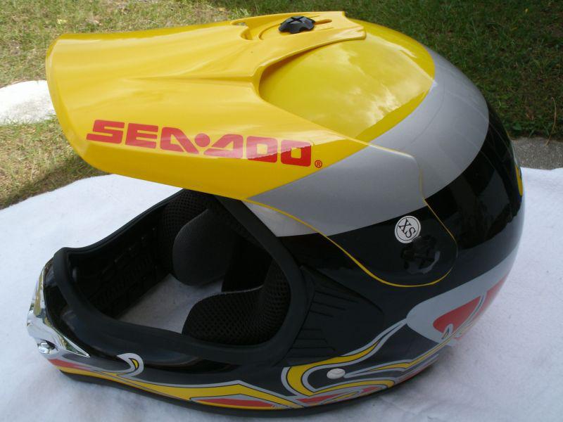 Sea doo casque "x-team" helmet~w/helmet bag&owner's manual~v.v.rare&v.v.cool!!!