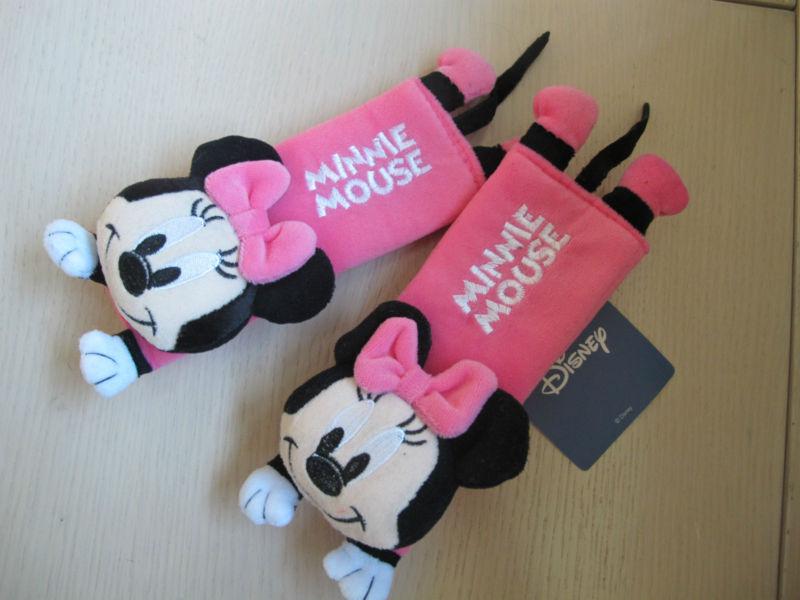 Disney minnie mouse car accessory : pink minnie seat belt cover  ( 2 pcs ) 