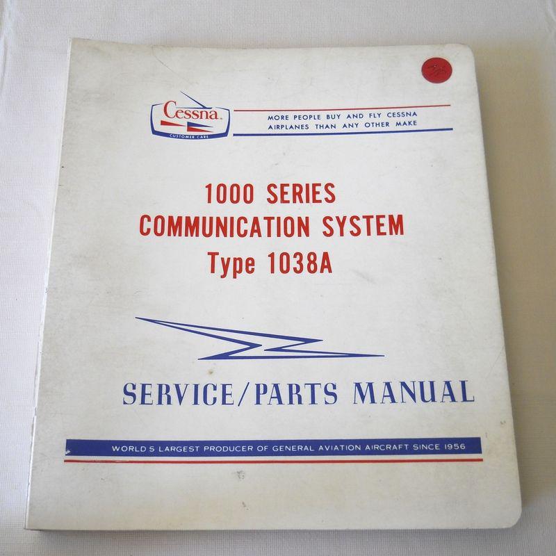 Cessna avionics manual for 1000 series communication system type 1038a