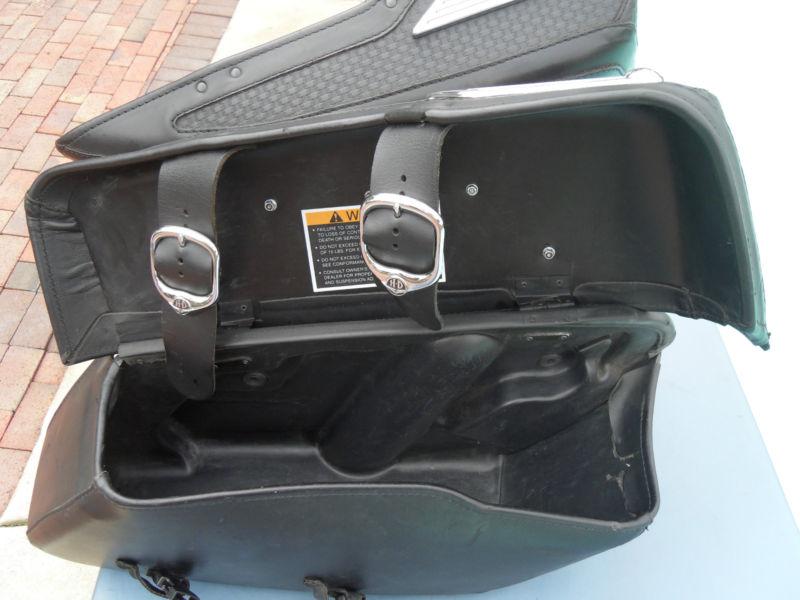 Sell Harley Road King Classic Hard Leather Saddlebags '97'13 w/trim in