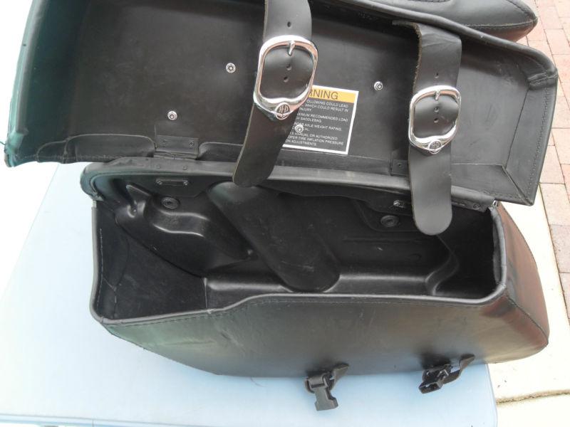 Sell Harley Road King Classic Hard Leather Saddlebags '97'13 w/trim in