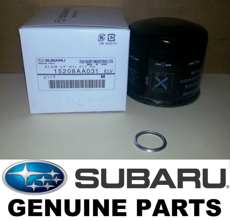 Oem subaru engine oil filter & crush gasket (all subaru 6 cyl) - 15208aa031