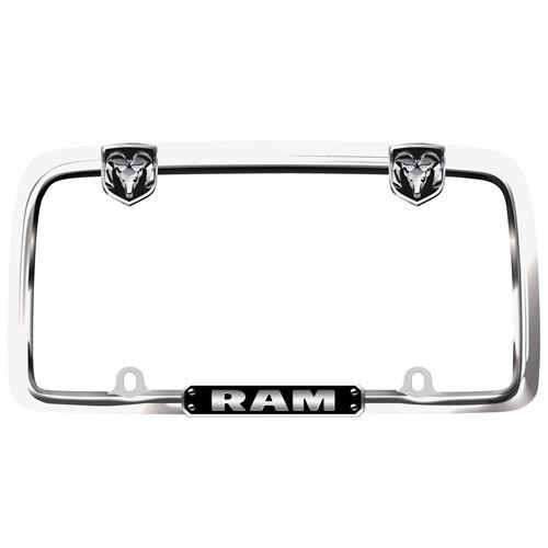 Cruiser 11135 license plate frame dodge ram logo chrome