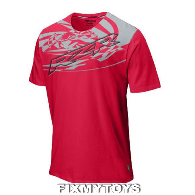 Oem polaris rzr sand mountain red w/grey t-shirt sizes s-5xl
