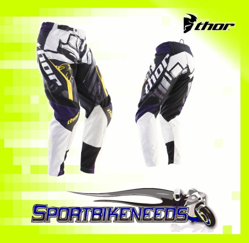 Thor 2012 phase slab purple pant motocross size 28