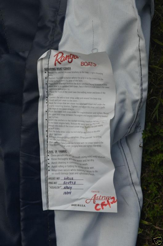 Ranger Boats Model 620 VS Navy Blue Trailerable Boat Cover Bass Fishing LOOK, US $225.00, image 5