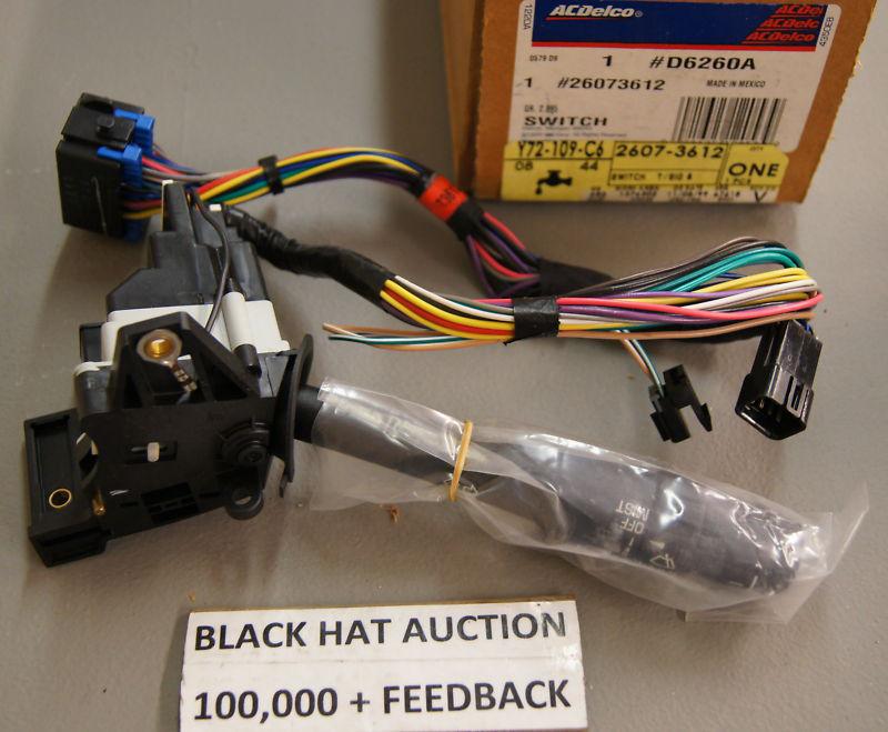 New oem gm 26073612 acdelco d6260a steering column muti-switch turn signal cruis