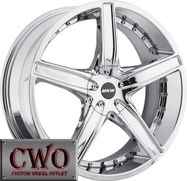 20 chrome mkw m107 wheels rims 5x114.3/5x120 5 lug bmw nissan toyota honda