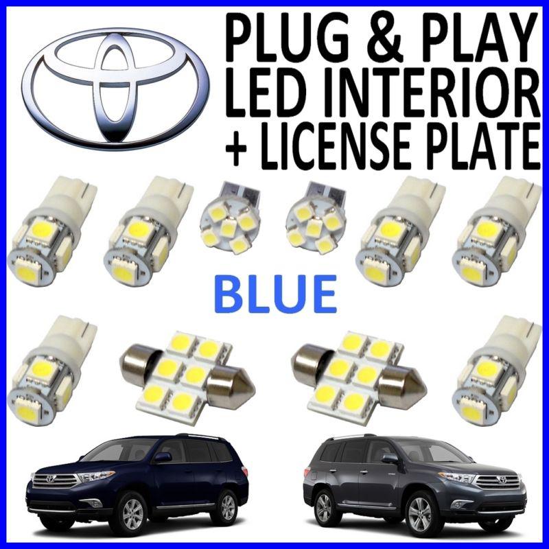 Purchase 10 Piece super blue LED interior package kit + license plate