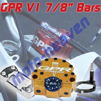 Gpr v1 stabilizer steering damper kawasaki kx125 96-04 7/8" bars 4002-0001 gold