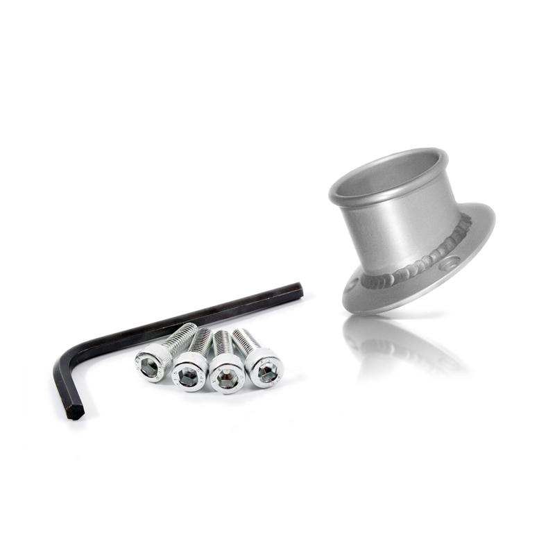 Hmf turn down end cap with screw kit | brushed aluminum