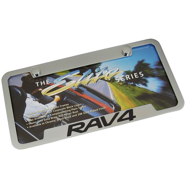 Purchase Toyota RAV4 Chrome Brass Notched License Plate Frame in Aurora