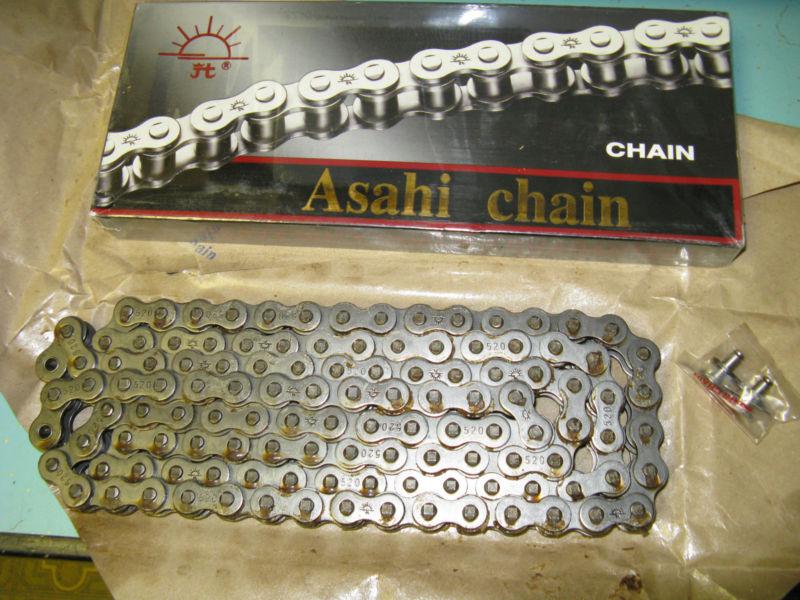2 jt asahi motorcycle  chain - 520 width - 108 + 116 links - two (2) for one!