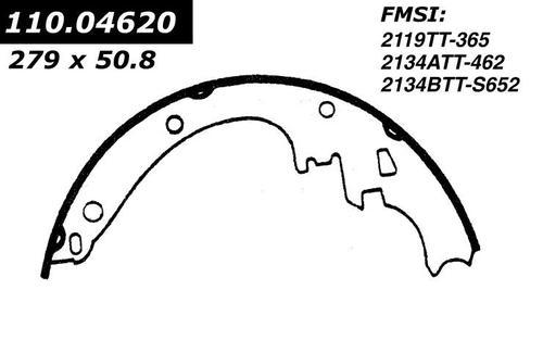 Centric 112.04620 brake pad or shoe, rear-severe duty brake shoes