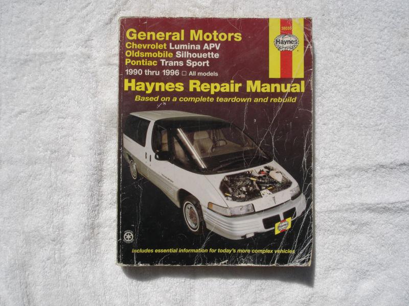 Haynes repair manual #38035, chevy lumina apv 1990-1996