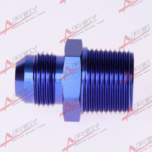 An8 -8 an to 1/4'' npt straight adapter fitting blue