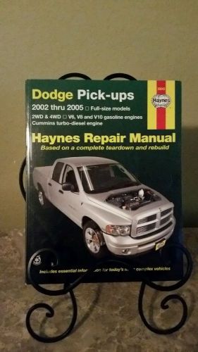 Dodge pick-ups 2002 thru 2005 haynes repair manual