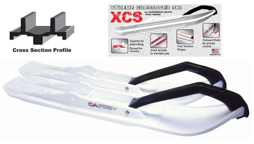 C&amp;a pro xtreme crossover xcs 6-3/4" snowmobile skis white with black loops pair