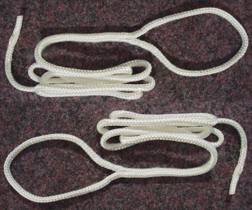 2x premium double braid white 5' ft boat bumper fender lines marine docking rope