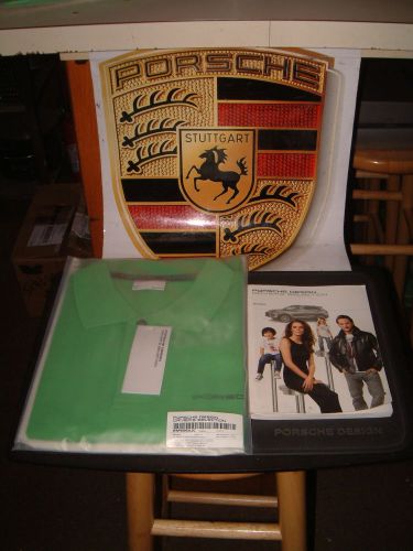 Porsche design selections new green polo shirt usa size l, euro size xl. nibwt
