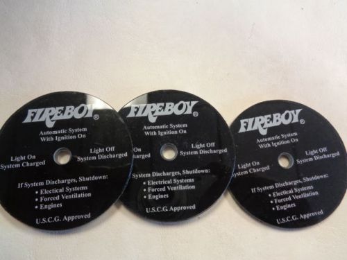 Fireboy plate lot of ( 3 ) automatic system with ignition on 2 1/2" marine boat