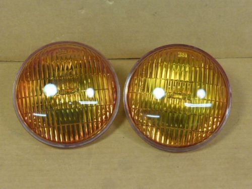 Phillips 4412a amber light bulbs pair   fog lamps 5 5/8 diameter 12v