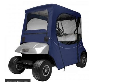 Ez go golf cart enclosure custom fit - 2 person car navy blue
