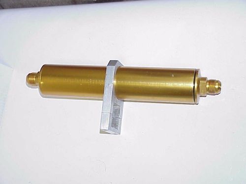 Gold aluminum 12" fuel filter -10 an fittings with stainless element gas&amp;alcohol