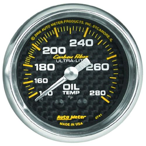 Purchase Auto Meter 4741 Carbon Fiber; Mechanical Oil Temperature Gauge