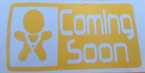 Baby coming soon decal sticker***clearance sale+free shipping***