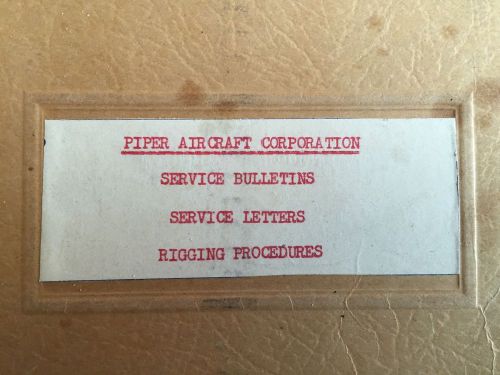 Vintage piper aircraft bulletins factory publication 1940&#039;s maintenance and more