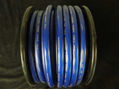 0 gauge wire 10 ft blue superflex 1/0 awg power ground cable stranded car