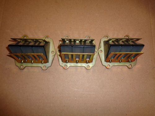 Set of 3 genuine arctic cat reed valve assy&#039;s for all arctic cat triple sleds