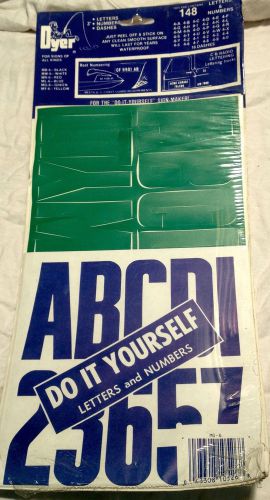 Boat pwc jetski seadoo registration  3" stick on number and letter kit green