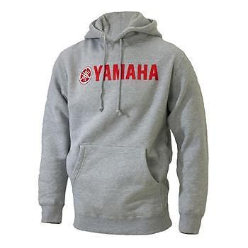 Yamaha red logo gray hooded sweatshirt