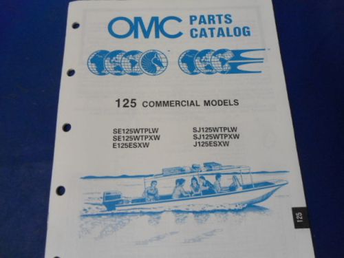 1989 omc evinrude/johnson parts catalog, 125 commercial models